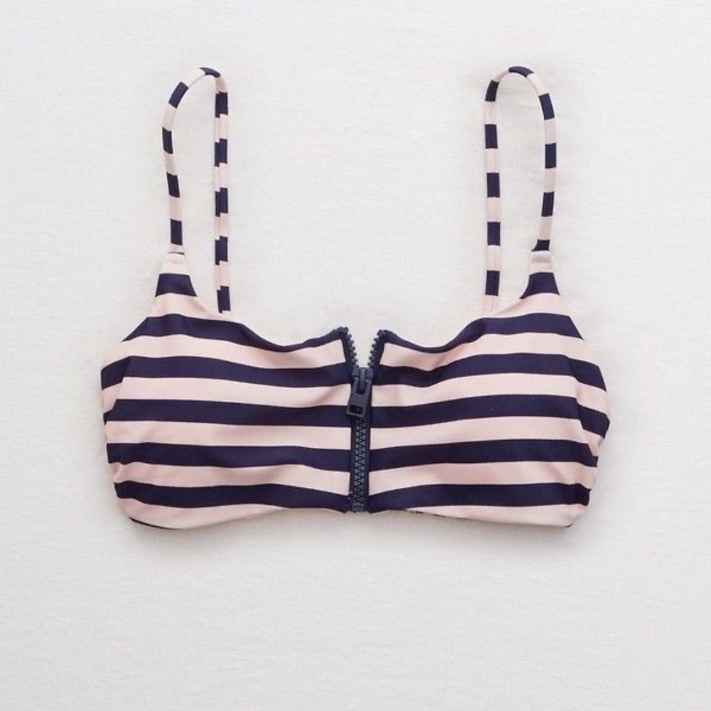 Aerie zipper scoop bikini top! Size L